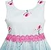 HJ87 Girls Dress Pink Calla Lily Flower Garden Print Lace Waist Size 12
