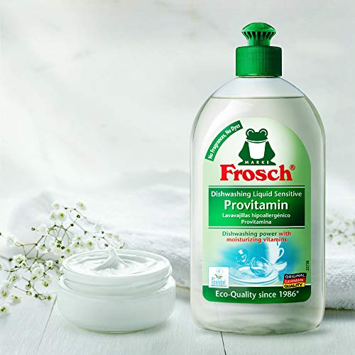 Frosch Natural Unscented Sensitive Provitamin Dish Soap, Vegan Hand