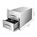 VEVOR Outdoor Kitchen Drawers 14W x 14.3H x 23D Inch, Flush Mount Double BBQ Drawers Stainless Steel with Handle, BBQ Island Drawers for Outdoor Kitchens or Grill Station