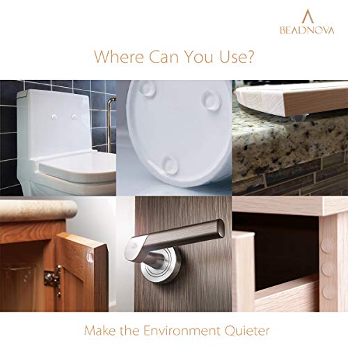 BEADNOVA Door Bumper 100Pcs Clear Cupboard Door Bumpers