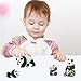 Liberty Imports Cute Giant Panda Family Toy Figures with Cubs - Safari Zoo Animals Plastic Figurines - Educational Detailed Gift Set for Kids Children (4 Pieces)