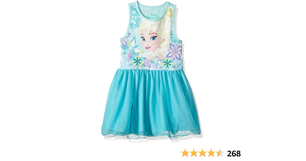 Amazon.com: Disney Frozen Elsa - Vestido con volantes para niña : Ropa,  Zapatos y Joyería