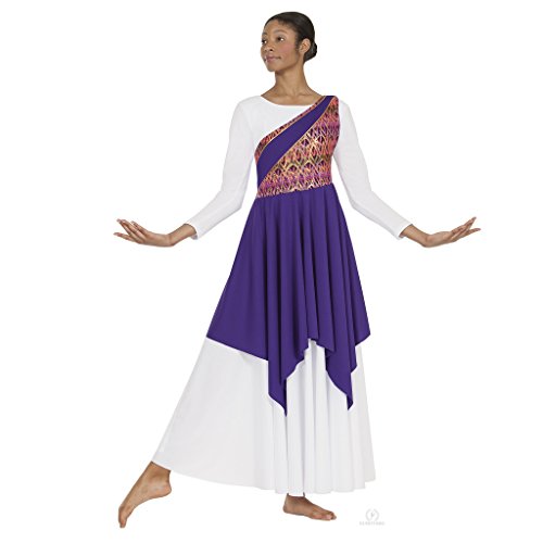 Eurotard 63567 Adult Joyful Praise Asymmetrical Tunic (Purple, Small/Medium) Eurotard 63567 Adult Joyful Praise Asymmetrical Tunic (Purple, Small/Medium)
