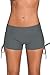 Aleumdr Women's Boardshort Bottom Boy Shorts Swimming Panty Small Grey(FBA)