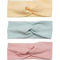 Baby Girl Boy Headbands Bow and Turban, Fits Newborn Infant Toddler and Children Hair Accessories by AVAUMA(TB_YW/MT/PK)