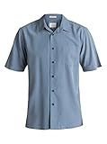Quiksilver Waterman Men's Cane Island Comfort Fit Button Down Casual Shirt, Ensign Blue Cane Island, XL