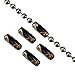 Shappy Beaded Pull Chain Extension with Connector, 10 Feet Beaded Roller Chain with 10 Matching Connectors (3.2 mm, Bronze A)