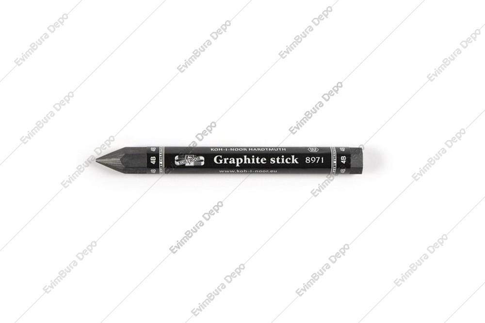 Koh-I-Noor 33897104 Progresso Jumbo Woodless Graphite Pencil 4B, Grey