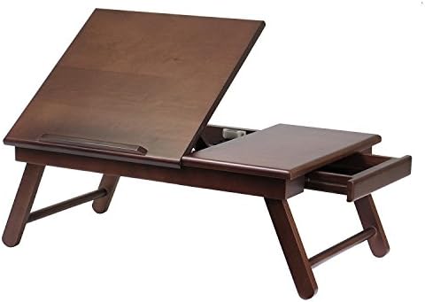 Notebook Wood Folding Tray Table Drawer