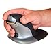 Posturite Penguin Ambidextrous Wireless Ergonomic Mouse Rechargeable, Alleviates RSI, Easy-Glide, Vertical Design, PC Computer & Apple Mac Compatible (Black/Silver, Size: Small)