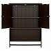 Best Choice Products Wooden Modern Contemporary Bathroom Storage Organization Wall Cabinet w/Open Cubby, Adjustable Shelf, Double Doors, Towel Bar, Wainscot Paneling, Espresso