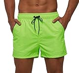 SILKWORLD Men's Swimming Shorts Quick Dry Solid