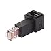cablecc Right Angled 90 Degree 8P8C FTP STP UTP Cat 5e Male to Female LAN Ethernet Network Extension Adapter