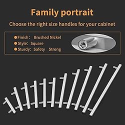 homdiy Cabinet Handles Brushed Nickel Drawer Pulls