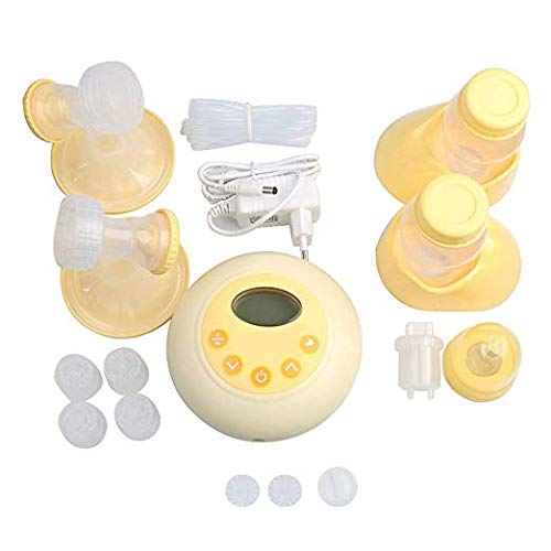AnGeer BPA Free Baby Care Portable Double Electric Breast Pump with LCD Screen,Portable Breast Pump with Adjustable Suction & Pumping Levels (Double)