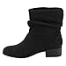 Soda FD58 Women's Slouchy Pull On Low Block Heel Ankle Booties