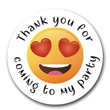 thank you for coming to our party stickers