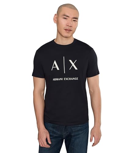 Armani Exchange Men's Cotton Jersey Slim Tee, Deep Navy, XX-Large
