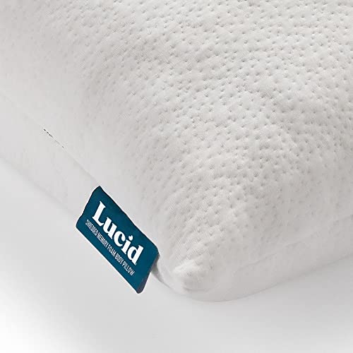 Lucid Body Pillow Shredded Memory Foam Pillow 20 x 54 inches Body