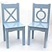 Lipper International 521-2BL Child's Chair, Light Blue, Set of 2