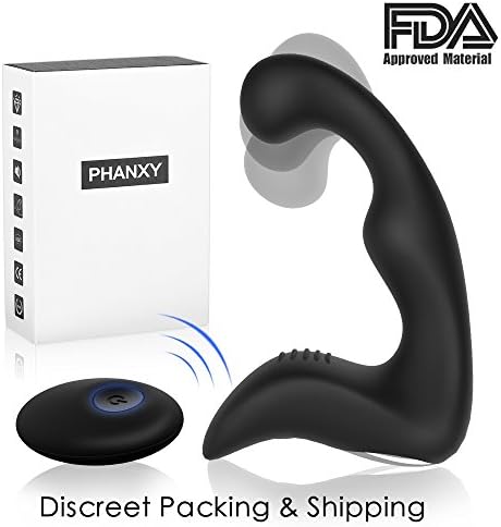 MMEY Prostate Deluxe Silicone Butt Plug 10 Vibration Speedswith Wireless Remote Control, Black