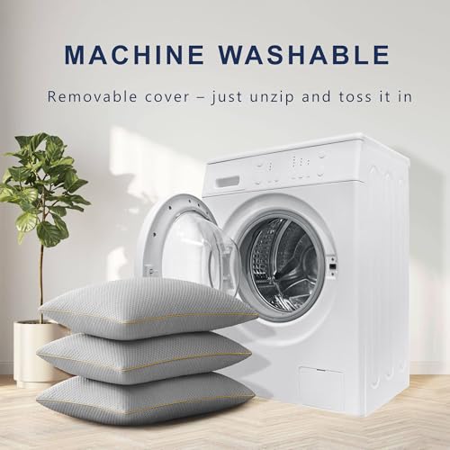 Moonrite King Cooling Pillows 2 Pack,Shredded Memory Foam Pillow 50x90cm | Adjustable Bed Pillows for Side/Back/Stomach Sleepers, Removable Washable Breathable Cover,Grey