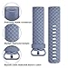 Vancle Pack 4 Silicone Bands Compatible with Fitbit Charge 3 Bands for Women Men, Rose Gold Silver Sport Wristbands for Fitbit Charge 3/Fitbit Charge 3 SE (Blue Gray, Small)