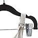 Home-it 12 Pack Baby Hangers with Clips Black Baby Clothes Hangers Velvet Hangers use for Skirt Hangers Clothes Hanger Pants Hangers Ultra Thin No Slip Kids Hangers