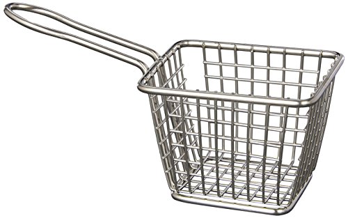 American Metalcraft FRYT433 Stainless Steel Rectangular French Fry Basket Holder, 4