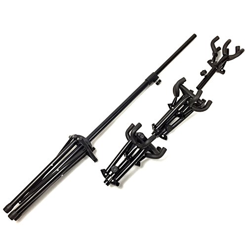 Luvay 9 Multi-Stand for Guitar, Ukulele, Bass, 3-Tier Standing Rack Holder Display - Vertical Style