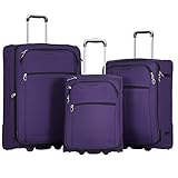 Travelhouse 3 Piece Luggage Set Softshell Deluxe Expandable Suitcase