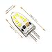 Reelco 6-Pack G4 Dimmable LED Mini Bi-pin Base Light Bulb AC DC 12V 3Watts Warm White 3000K 20W G4 Halogen Bulb Replacement