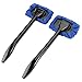 WINOMO 2pcs Car Windshield Cleaner Brush Auto Window Glass Cleaning Brush Tools with Long Handle (Blue)