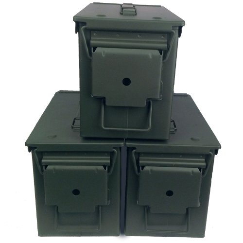 3-Pack Mil-Spec M2A1 50 Cal Empty Ammo Cans