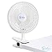 Simple Deluxe 2 Pack-6 Inch Clip on Desk Removable Pedestal and Electric Plug, Quiet Home Office, 2 Speed, White Personal Table Fan