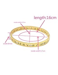 Baoli - Pulsera con números romanos y circonitas para mujer