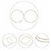 Hypoallergenic Extra Large Flattened Round Metal Hoop Earrings 2 PAIRS