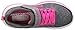 Skechers Kids Swift Kicks Running Shoe, Charchaol/Neon Pink,11.5 M US Little Kid