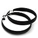 Medium Black Enamel Hoop Earrings - 5.5cm Diameter