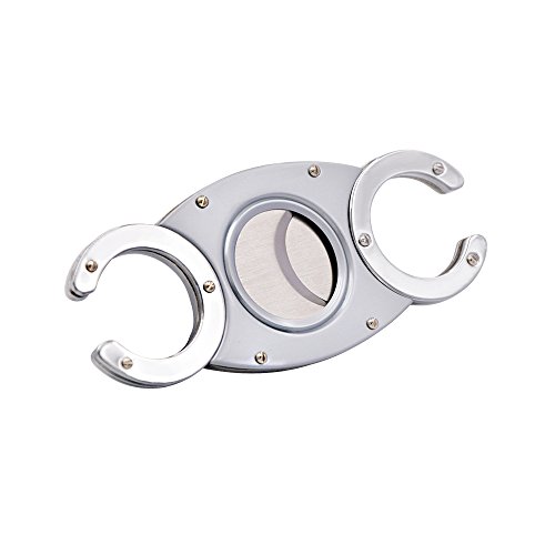 Cigar Cutters,Volenx Double Guillotine Stainless Steel Cigar Cutter