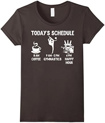 Women's Today's Schedule Gymnastics T-Shirt - Funny Shirt for Gymnas Large Asphalt