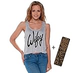 Awkwardstyles Wifey Boxy Crop Top Vintage Flowy Tank Top Black + Bookmark