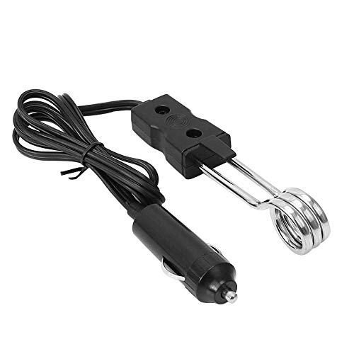 WG 12V/24V Portable Electric Car Immersion Water Heater for Travel Camping Picnic Mini Boiler Hot Water Coffee Immersion Travel Use,24v