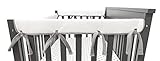 American Baby Company 2 Piece Heavenly Soft Chenille Reversible Crib Cover for Side Rails, Gray/White, Narrow for Crib Rails Measuring up to 8