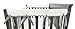 American Baby Company 2 Piece Heavenly Soft Chenille Reversible Crib Cover for Side Rails, Gray/White, Narrow for Crib Rails Measuring up to 8