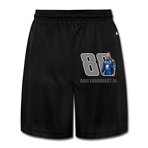 Logon 8 Men's Dale Earnhardt Jr. Funny Performance Shorts Sweatpants Black L