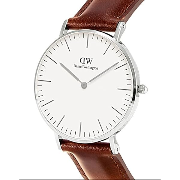 Daniel Wellington Classic St Mawes, bruin/zilver horloge, 40 mm, leer, voor  heren