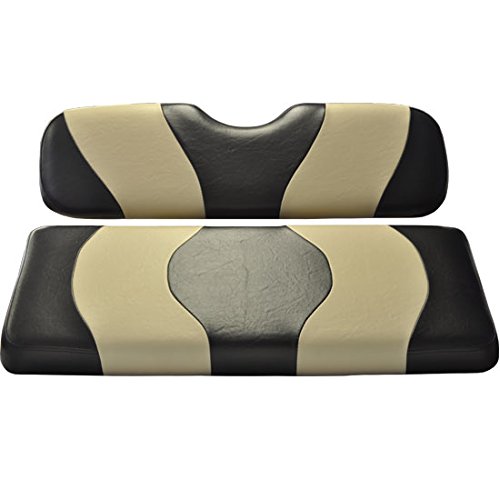 Madjax Wave Black/Tan Two-Tone Rear Seat Cover for Most Golf
