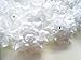 (100) Silk White Roses Flower Head - 1.75