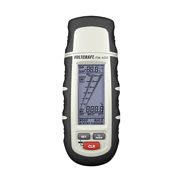 VOLTCRAFT FM-400 Materialfeuchtemessgerät Messbereich Baufeuchtigkeit (Bereich) 0.1 bis 24% vol Messbereich Holzfeucht